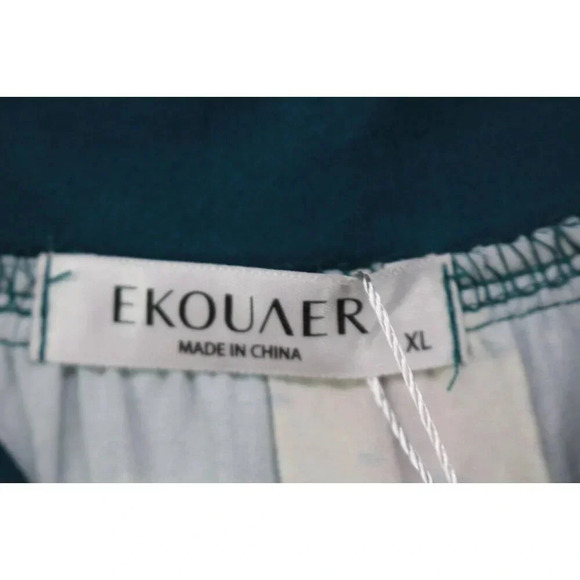 Ekouaer Pullover Midi Lounger House Dress-Size XL-New With Tags-Pockets - Picture 3 of 10